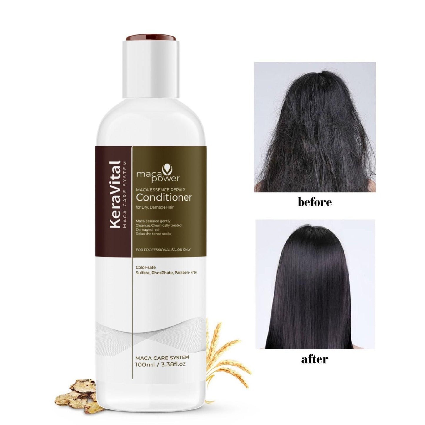 Smooth hair Repair Set: Shampoo & Conditioner with Maca Care System (Pack of 2)