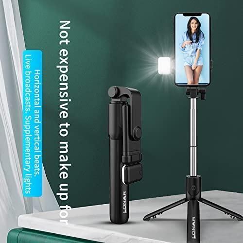 3-in-1 Selfie Stick Tripod with Bluetooth Remote.