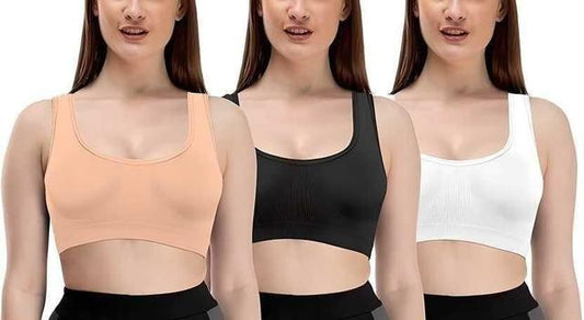 Women's Multicolor Air Bra Pack Of 3 Free Size